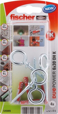 Diblu fischer nylon universal DUOPOWER, 6x30 OH K, set 4 buc foto