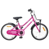 vidaXL Bicicletă pentru Copii 18 Inci pentru 5-7 ani Roz și Negru 42009250