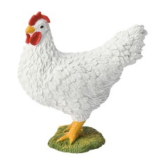 Figurina Gaina Alba - Animal de Ferma pentru Copii, Jucarie Colectie, Detalii Realiste