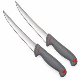 Cumpara ieftin Set 2 cutite pentru dezosat gri, 29 cm, lama curbata 16 cm din otel inoxidabi