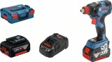 Bosch GDX 18V-200C Masina de infiletat si desfiletat cu impact cu acumulator + 2 x Acumulatori GBA 18V 5.0Ah + Incarcator rapid GAL 1880 CV + L-Boxx P