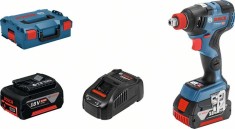 Bosch GDX 18V-200C Masina de infiletat si desfiletat cu impact cu acumulator + 2 x Acumulatori GBA 18V 5.0Ah + Incarcator rapid GAL 1880 CV + L-Boxx P