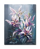 Tablou crini stilizati pictat manual, 40x30cm acril pe panza in relief efect 3D, Kenny Varniote