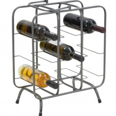 Suport pentru 9 sticle de vin Square, Mauro Ferretti, 40x9x82 cm, fier
