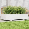 VidaXL Jardinieră de grădină, alb, 110x60x26,5 cm, lemn masiv de pin 847349