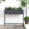 VidaXL Ghiveci ridicat pentru grădină Antracit 100 x 26 x 82 cm Oțel 865878