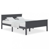 Cumpara ieftin Cadru de pat, gri, 160x200 cm, lemn masiv de pin