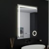 Oglinda LED Senzor MotionGlow Riflesso, cu functie Dezaburire Termometru Ceas si lupa Cosmetica, 60x80 cm Lumina Rece Calda Neutra dimabila, Oem