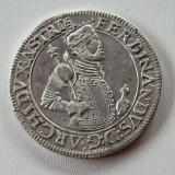 Austria Tyrol 1 Thaler/Taler ND(1564-95) Hall argint Ferdinand ll Arhiducele al Austriei