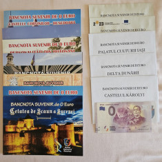 Set complet de bancnote suvenir de 0 euro România