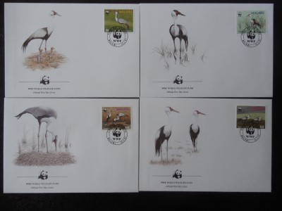 Malawi-WWF,FDC pasari-set complet foto