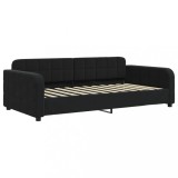 Cumpara ieftin Pat de zi, negru, 90x200 cm, catifea