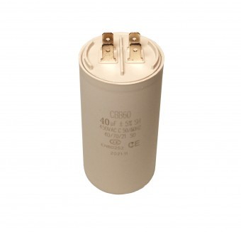 Condensator pornire motor 40uF 450VAC, papuci foto