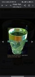 Pokal Kristal margine argint antik, Pocal