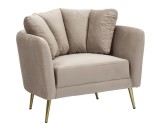 Mauro Ferretti Fotoliu Kiev Gri cm 88X77X74 | Aosom Romania