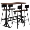 VidaXL Set mobilier de bar, 5 piese, lemn masiv reciclat 245395