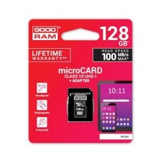 Card de Memorie MicroSDXC cu Adaptor SD Goodram M1AA UHS-I, 128Gb Clasa 10 Blister