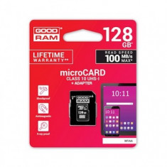 Card de Memorie MicroSDXC cu Adaptor SD Goodram M1AA UHS-I, 128Gb Clasa 10 Blister