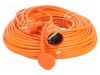 Prelungitor alimentare KEL 3x1,5mm2 50m PVC portocalie cu 1 priză