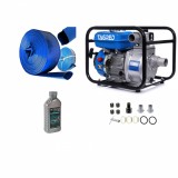 Motopompa benzina 4timpi 2 toli 36000L h + Furtun apa pompieri 100m 2 tol + Ulei motor 4T 10W30 600ml (TA551+DZ-M136+KD779)