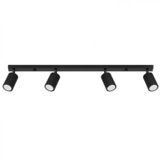 Lampă De Tavan Karbon Negru Din Aluminiu Cu 4 Becuri Tub Minimalistă De Interior