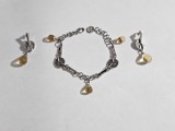 Set bratara si cercei argint Italia cu zirconii #2183