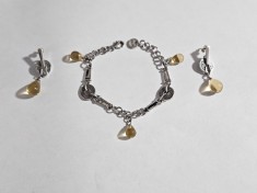 Set bratara si cercei argint Italia cu zirconii #2183