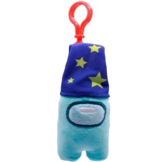 Jucarie de plus cu breloc, Among Us, Turcoaz, 11cm