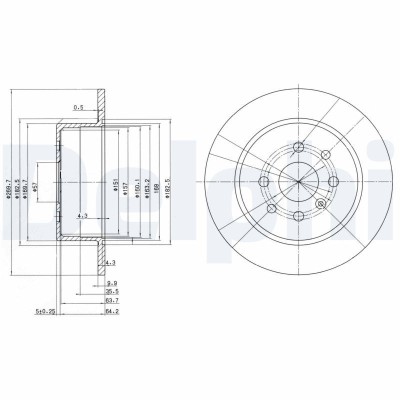 DELPHI BG3141 Disc frana foto