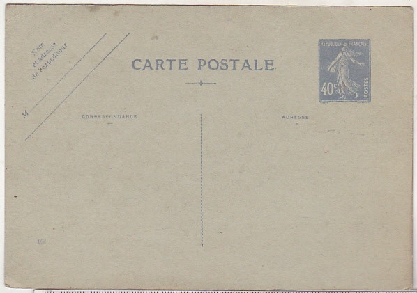 bnk cp Carte postala intreg postal necirculat Franta