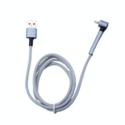 Cablu date si incarcare fir textil USB-Type C 100 cm - Gri foto