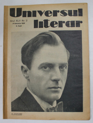UNIVERSUL LITERAR , REVISTA , ANUL XLV , NR. 2 , 6 IANUARIE , 1929 foto