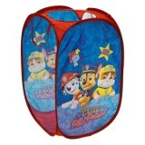 Cos textil pliabil pentru jucarii, 36x36x58 cm, Albastru si Rosu, cu personaje Paw Patrol, CMCLASS