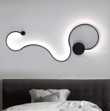 Aplica LED Delilah 38W Decorativa Lumina Rece/Calda/Neutra Metal si SIlicon Negru ModernLight Concept