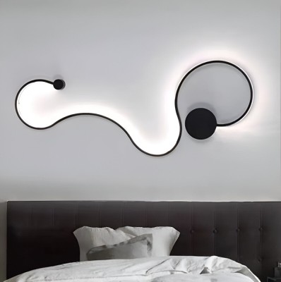 Aplica LED Delilah 38W Decorativa Lumina Rece/Calda/Neutra Metal si SIlicon Negru ModernLight Concept foto