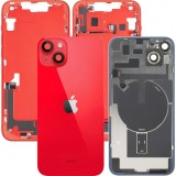 Capac Baterie Apple iPhone 14 Plus, Cu Carcasa Mijloc, Full Parts, Rosu, Swap