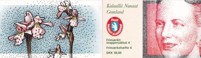Groenlanda 1996 flori orhidee MI 284-286 MNH carnet foto