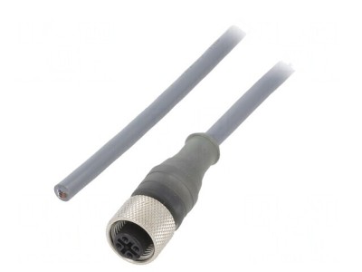 Cablu de conectare M12 10m drept 250VAC 2,7A PUR foto