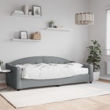 Cumpara ieftin Pat de zi cu saltea, gri deschis, 90x200 cm, textil