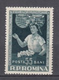 ROMANIA 1956 LP 409 CONFERINTA INTERNATIONALA A FEMEILOR BUDAPESTA MNH, Nestampilat