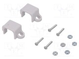 Suport alb plastic Raster orificiu fix 18mm 2 buc POLOLU
