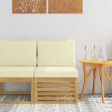 vidaXL Canapea 1 Loc Exterior Lemn Masiv Acacia Alb Design Modern Rezistent