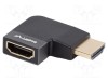 Adaptor HDMI LANBERG 2.1 270&deg; aluminiu argintiu