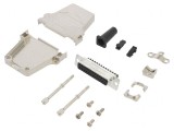Conector D-Sub 25 pini mamă cu șuruburi pentru cablu