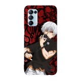 Husa compatibila cu Oppo A55, Viceversa, model Ken Maks Tokyo Ghoul, Silicon, TPU, Transparent, Carcasa