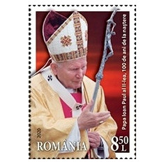 ROMANIA 2020 PAPA Ioan Paul al II-lea Centenarul nasterii Serie 1 val. LP.2284