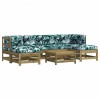 Set mobilier de gradina cu perne, 7 piese, lemn de pin tratat