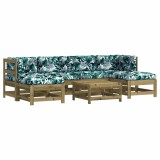 Set mobilier de gradina cu perne, 7 piese, lemn de pin tratat