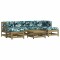 Set mobilier de gradina cu perne, 7 piese, lemn de pin tratat