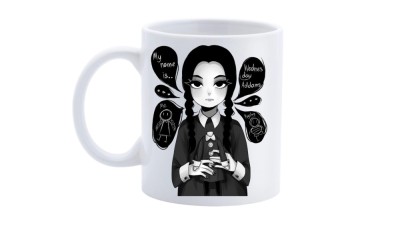 Cana alba ceramica personalizata, Wednesday, The Addams Family, INOVATIX&amp;reg;. 330ml foto